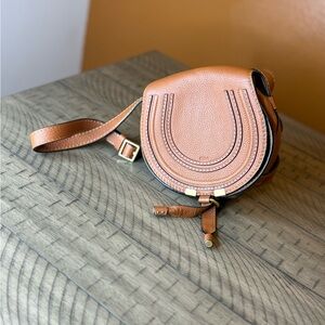 Chloe Brown Crossbody Saddle Bag